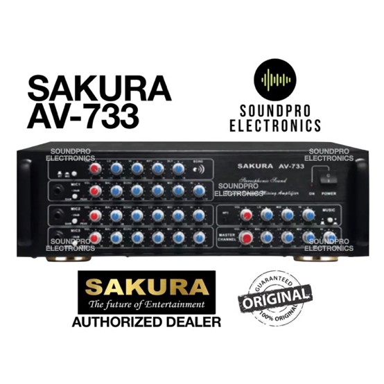 ORIGINAL Sakura AV-733 Digital Karaoke Mixing Amplifier 450W | Shopee