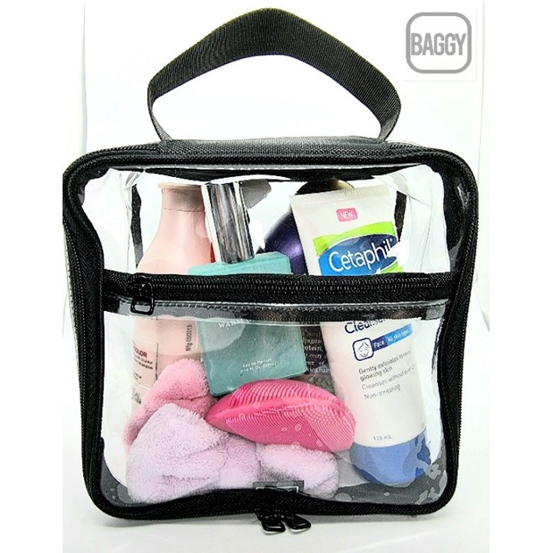 Clear Toiletry Bag or Travel Pouch or Cosmetic Bag Shopee