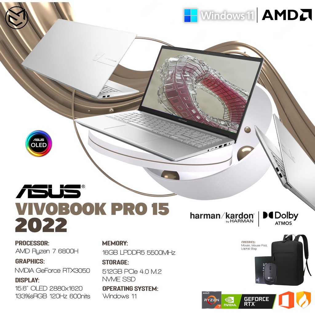 5800h Asus Vivobook Ryzen Price ASUS VIVOBOOK PRO 15 2022 R7-6800H - Main Image