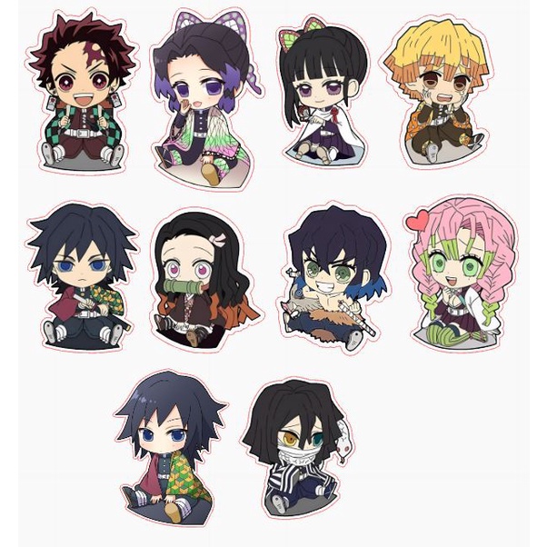 Demon Slayer / Kimetsu no Yaiba Chibi Sticker Vinyl Waterproof (Glossy ...