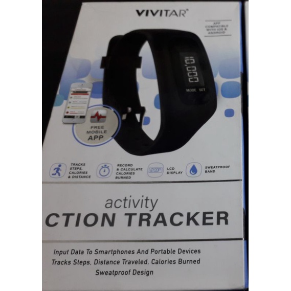 VIVITAR ACTIVITY ACTION TRACKER FITNESS TRACKER PEDOMETER STEP COUNTER