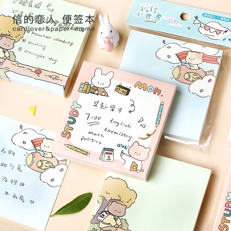 A set of 100 lovely sticky notes | Shopee Philippines
