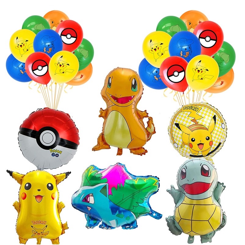 Pokemon Balloon Pocket Elf Aluminum Balloon Pikachu Party Decoration