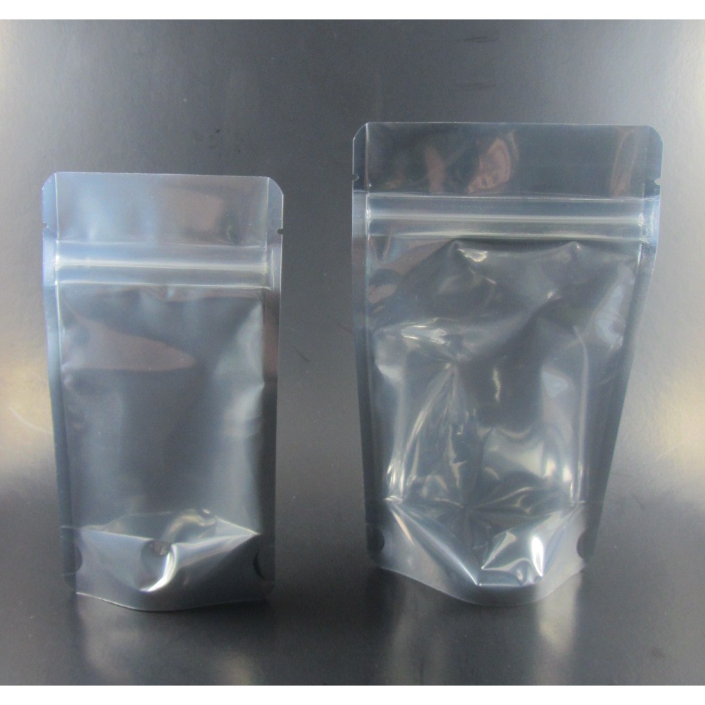 Half Silver Half Clear Stand Up Pouch with Ziplock Shopee