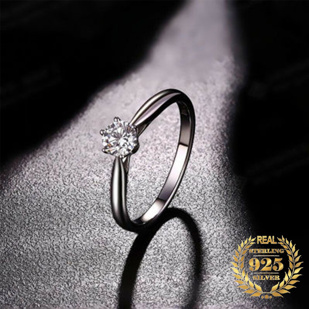 Silver 92.5 Italy Silver ring for women with diamonds fashion jewelry ...