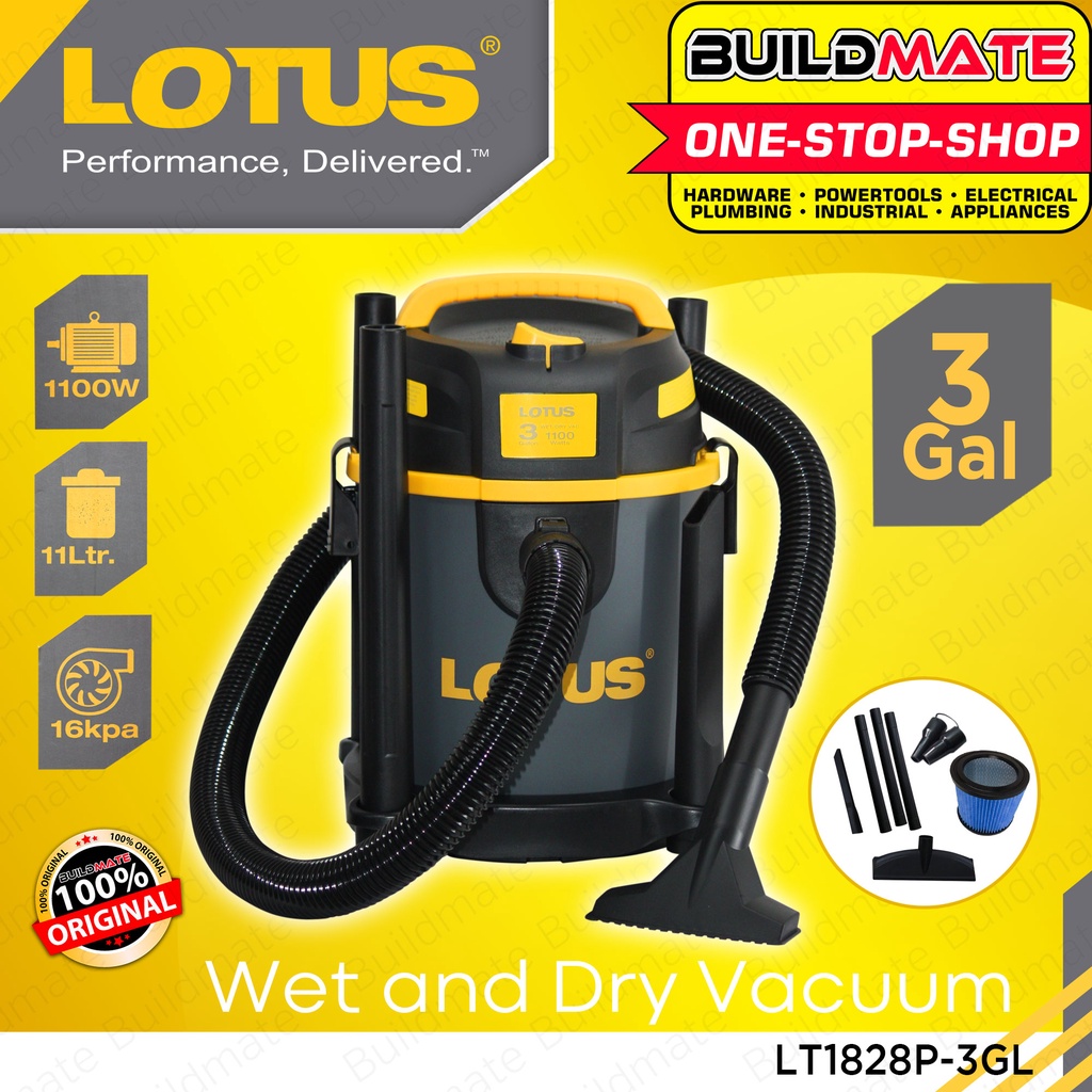 BUILDMATE Lotus Vacuum Cleaner Wet and Dry 3GL 1100W / 4L 1000W for