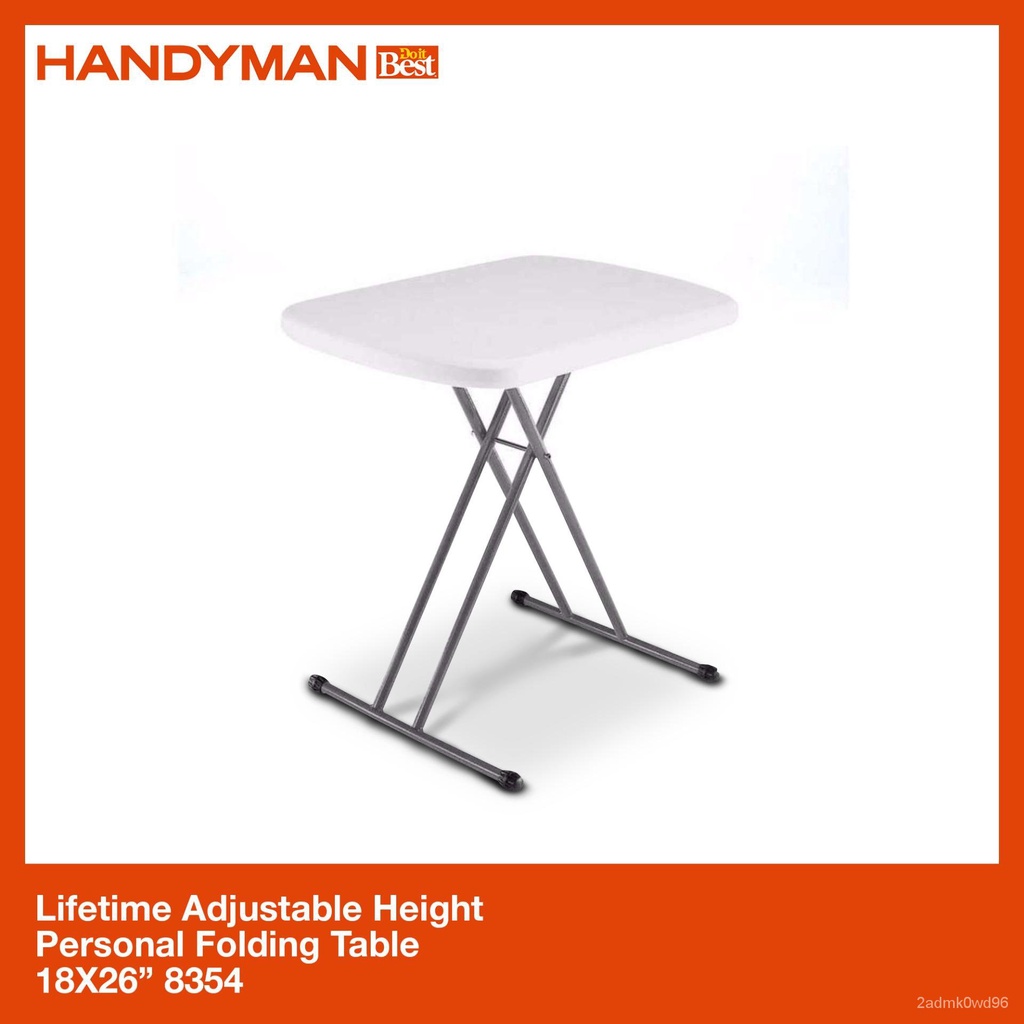 Lifetime Adjustable Height Personal Folding Table 18X26 8354 Shopee   981ea36dec673514734ce4f1faa29c41