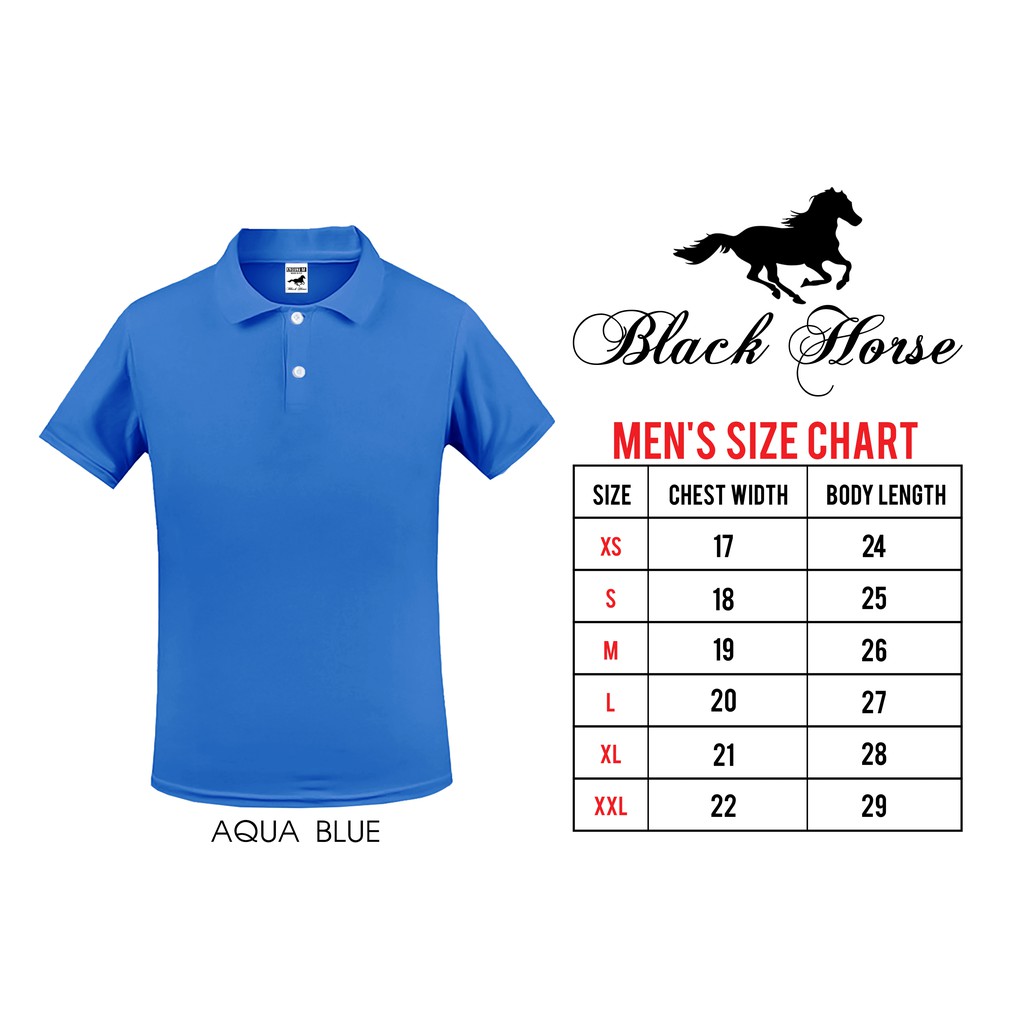 Black polo shirt with blue horse store