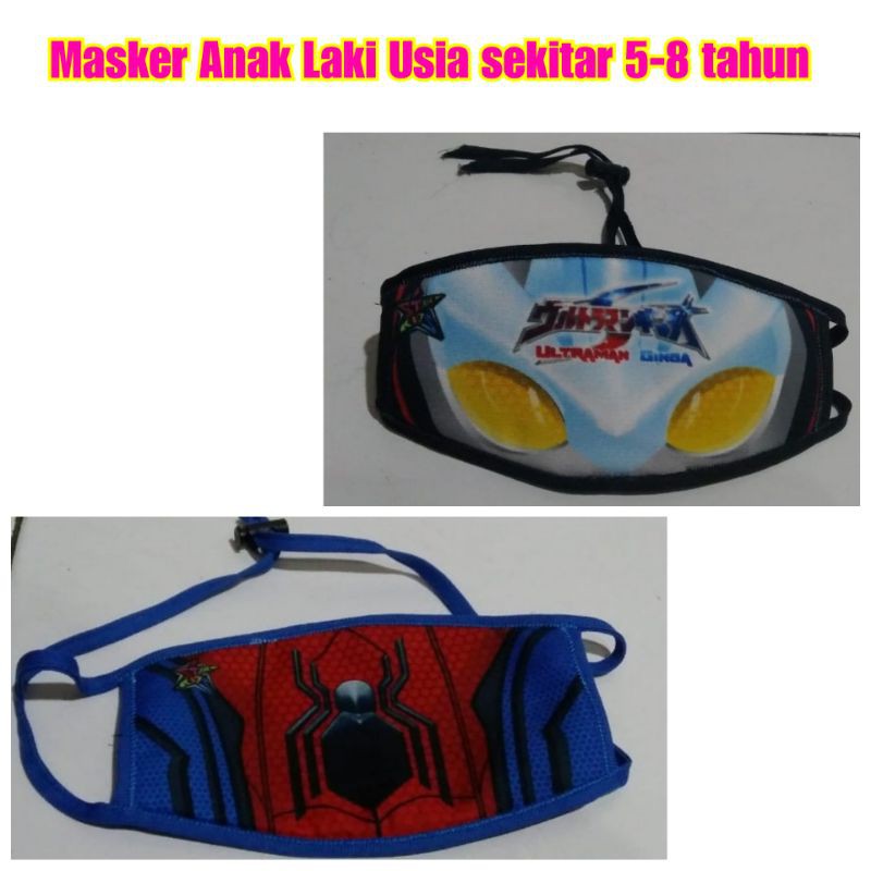 HIJAU MERAH Cloth masks for boys with cool green blue red hulk boboiboy ...