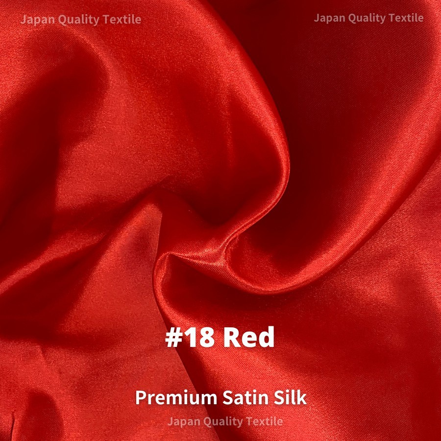 Premium Light Satin Silk Fabric Cloth Tela Japan Quality Textile ...