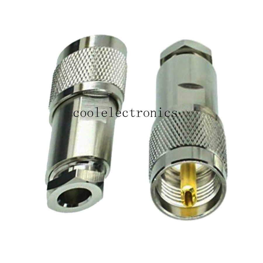 2pcs PL259 UHF PL-259 Male Clamp for Coax Cable RG5 RG6 LMR300 RG212 5D ...