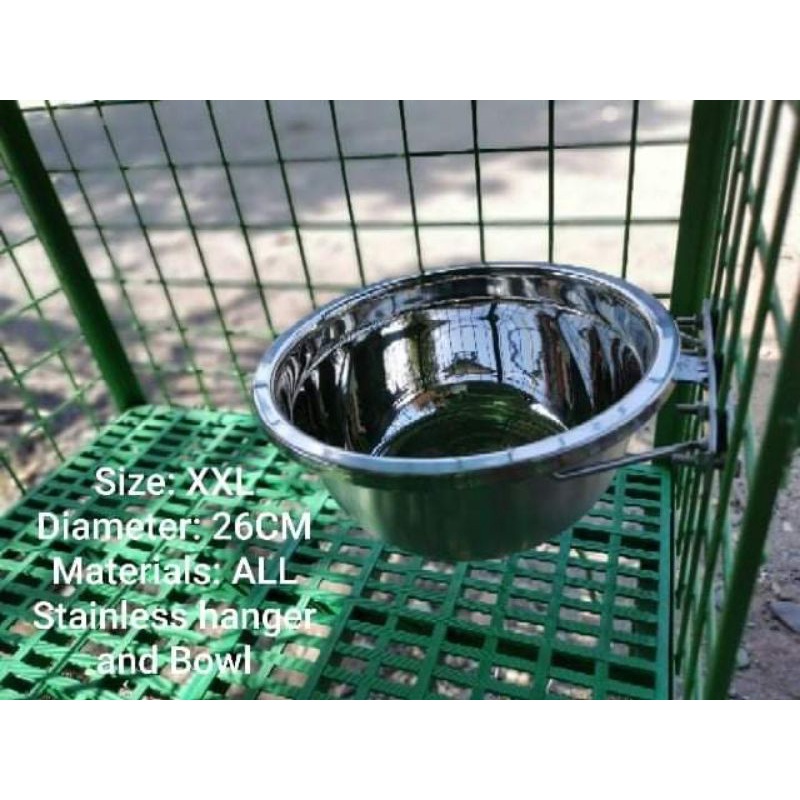 XXL Hanging Dog Feeder Dog Bowl All Stainless 26cm Shopee Philippines