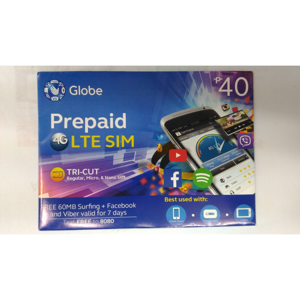 Globe LTE Prepaid SIM card Shopee Philippines