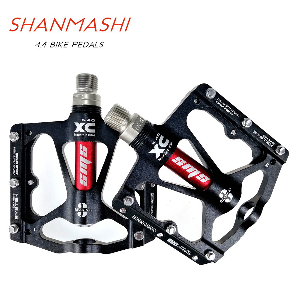 SHANMASHI Mountain Bike Pedals Ultralight Non Slip 3 Bearing Road