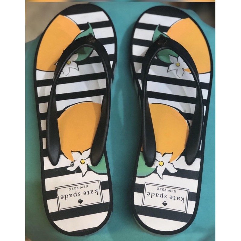 Striped kate spade online flip flops