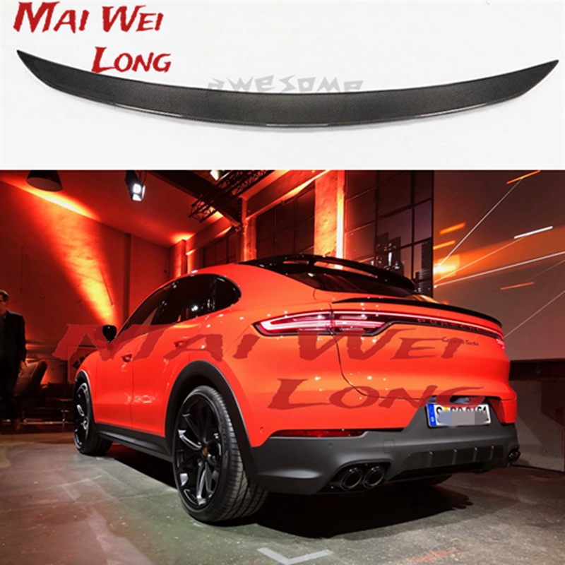 Carbon Fiber Spoiler For Porsche Cayenne Coupe 2020 2021 2022 High Quality Wing Lip Roof