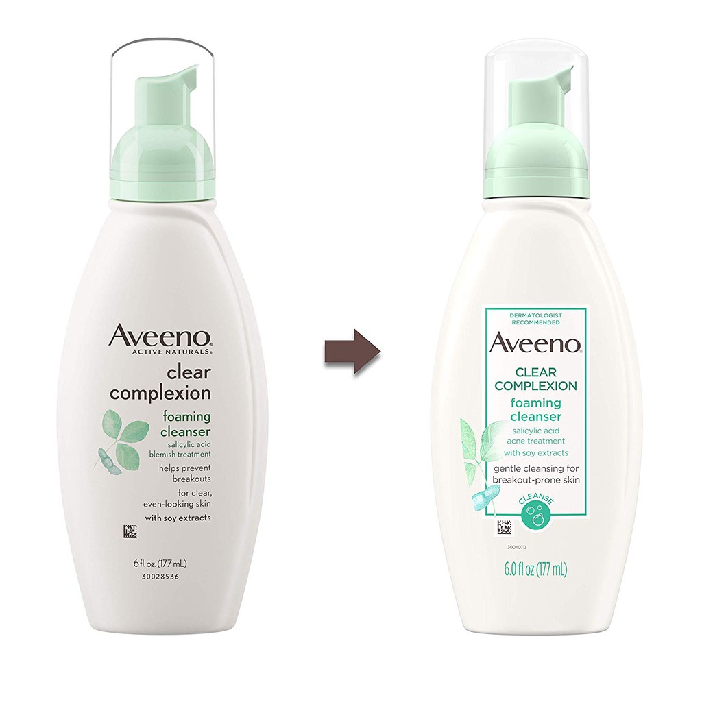 Aveeno Clear Complexion Foaming OilFree Facial Cleanser 6oz Shopee