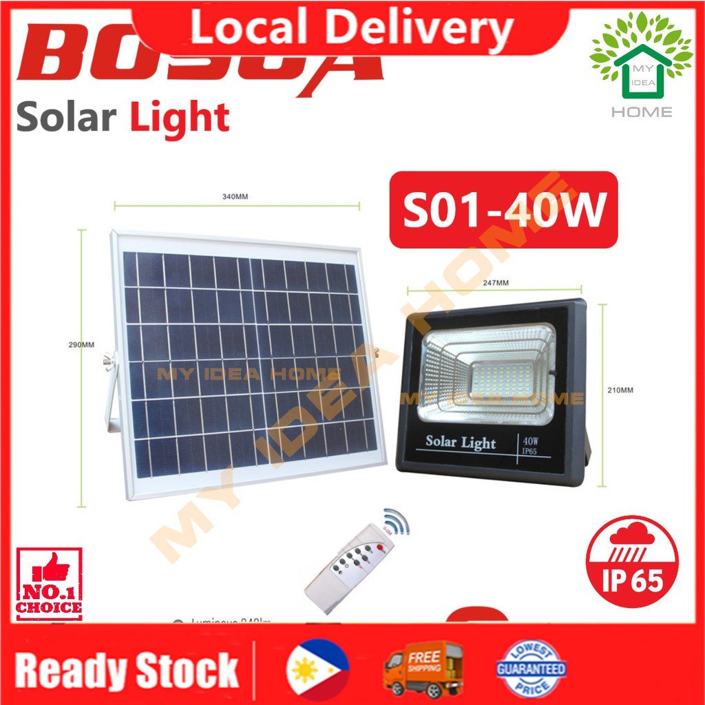 MNL BOSCA 40W Solar Light Led Outdoor Flood Light Street Lamp With ...