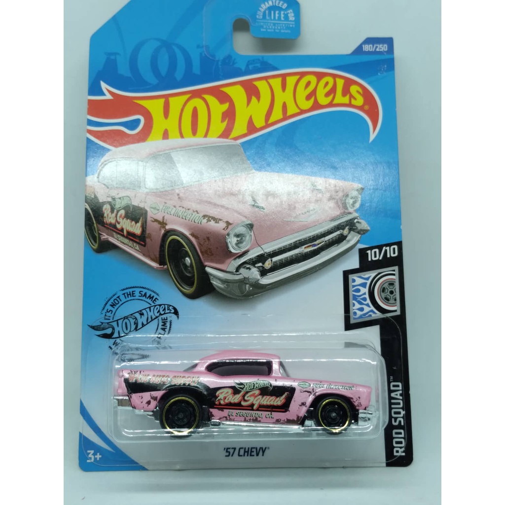 Hot Wheels - '55 Chevy - Rod Squad 3/10 - HYW96 - Short Card - FiTech Fuel Injection - Nero Oro - GM - Mattel 2025-1:64