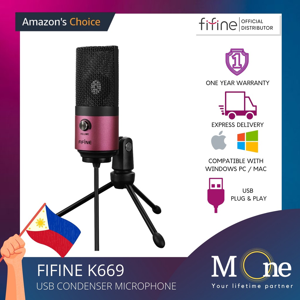 Fifine K669B USB Microphone Condenser PC Microphone Vlogging Streaming ...