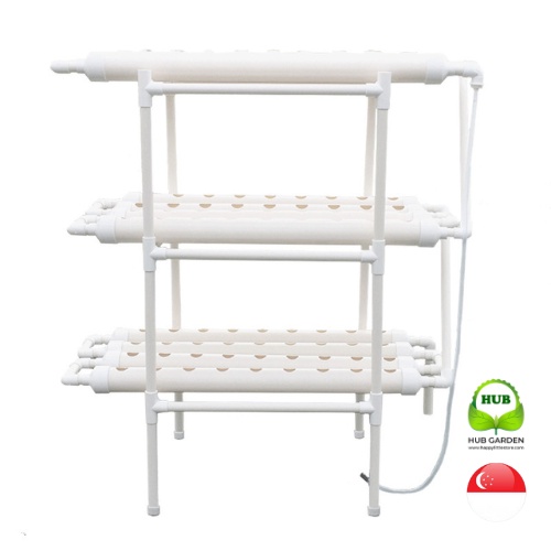NFT Hydroponics System with 108 Holes PVC Pipe Vertical Plant Kits ...