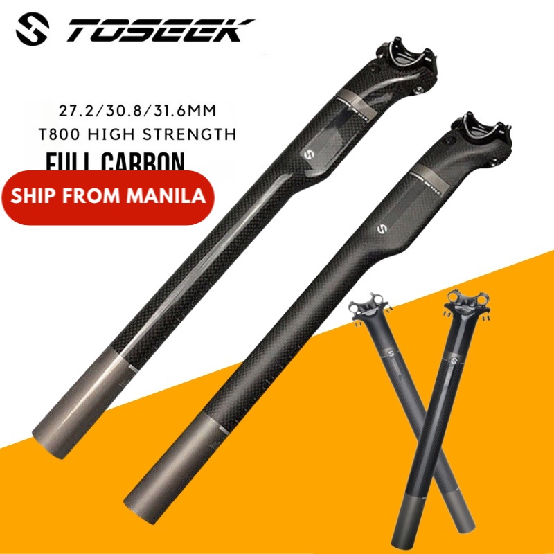 TOSEEK Carbon Bike Seatpost Break Wind MTB Seat Tube 27.2/30.8/31.6 ...