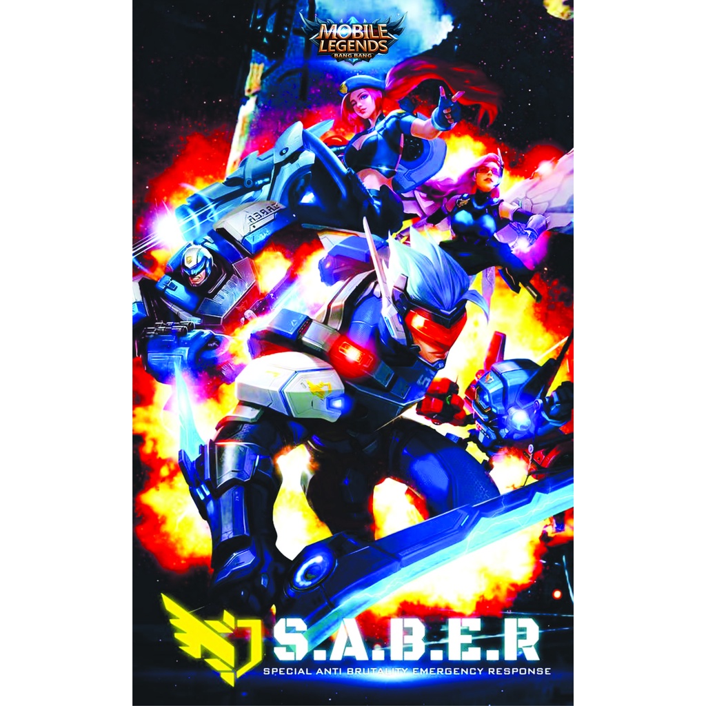 collectibles keychain atm size MOBILE LEGENDS character skins SABER w ...
