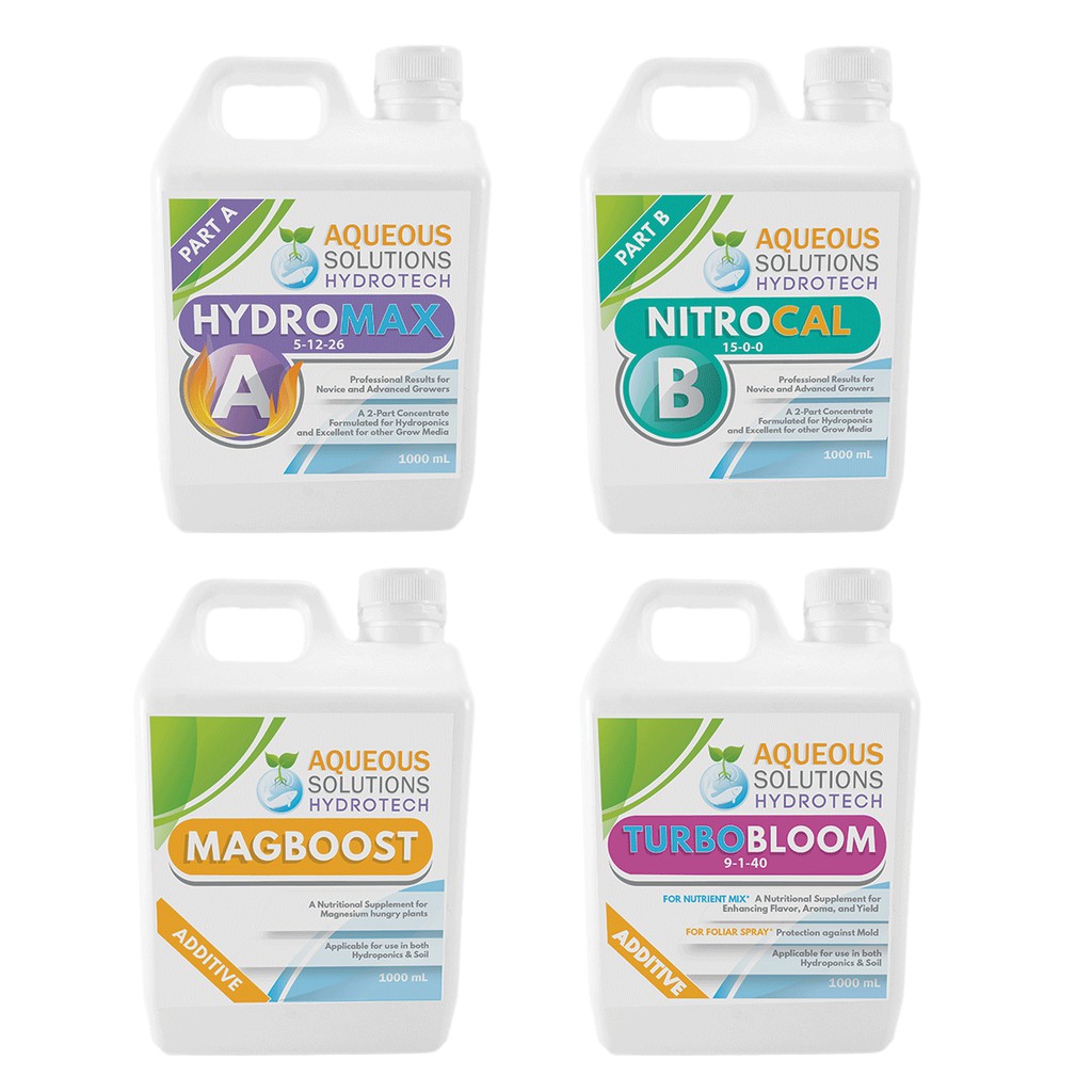 Hydroponic Nutrients BUNDLE Aqueous Solutions hydromaxA, Nitrocal-B ...