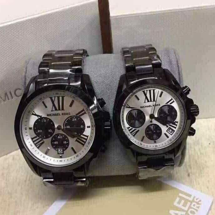 Black and white michael kors watch sale