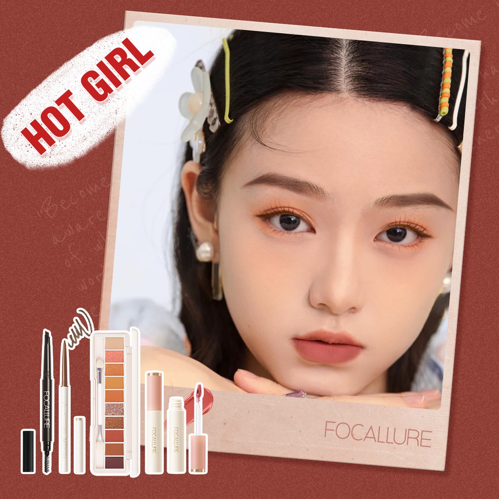 Focallure Face Makeup Set 6 Items Beauty Free Gift Cosmetic Bag Eyebrow