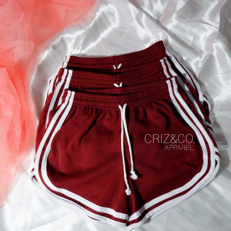 Maroon booty hot sale shorts