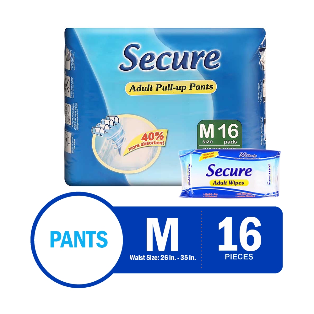 Secure Adult Diaper Pull Up Pants Medium, 5S