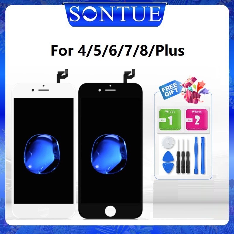 Écran De Remplacement Générique Pour IPhone 5 à 8 Plus Et X - Noir Ou Blanc - Neuf