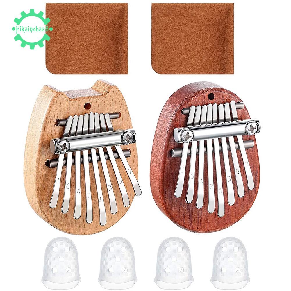 8 Keys Mini Kalimba Piano Set Include Mini Finger Thumb Piano with ...