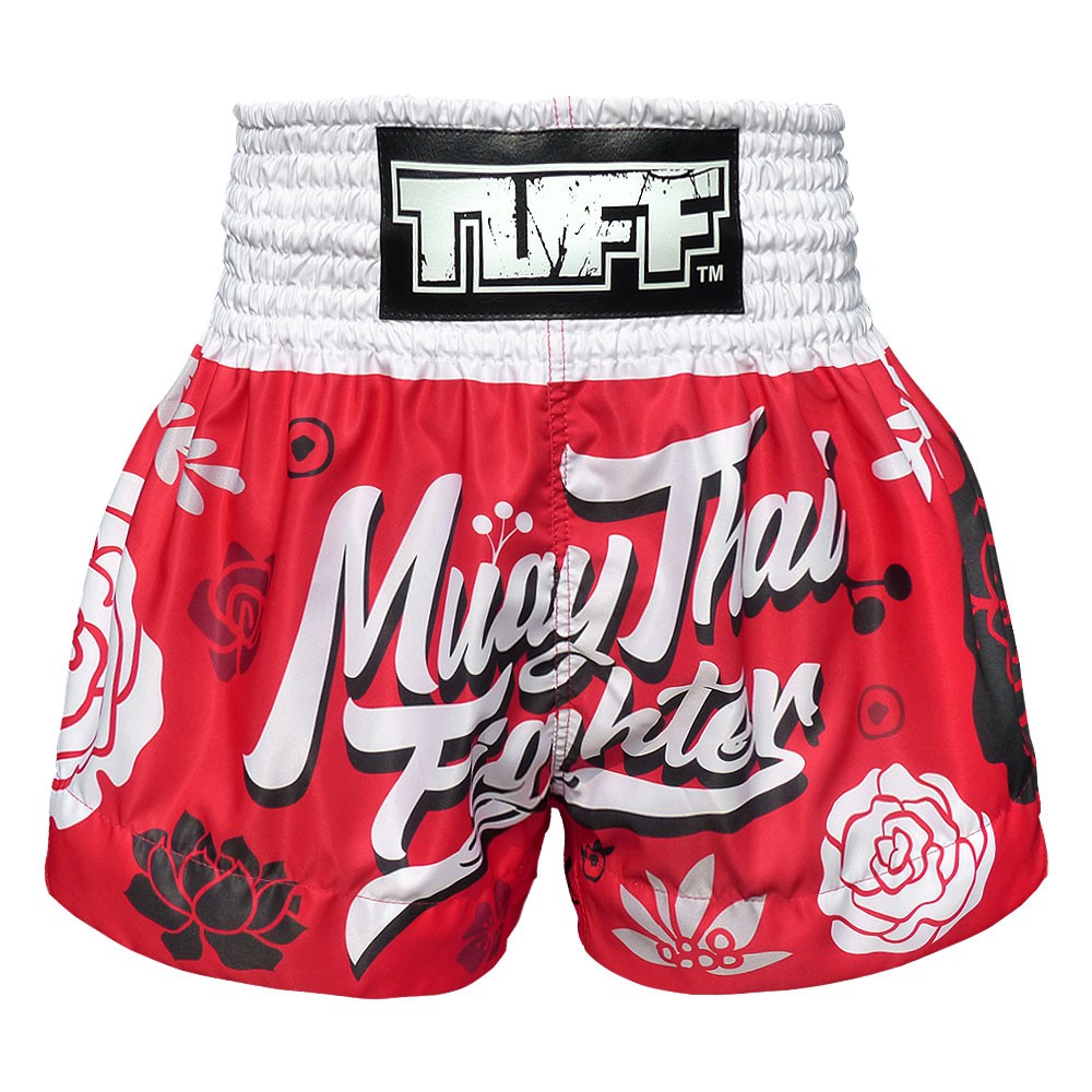 Wild Flower Print Pattern Muay Thai Boxing Shorts main image 1