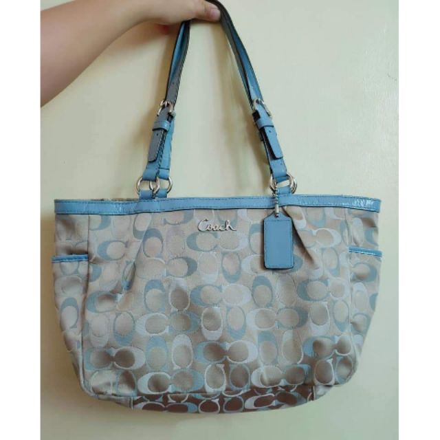 Coach sky blue bag deals