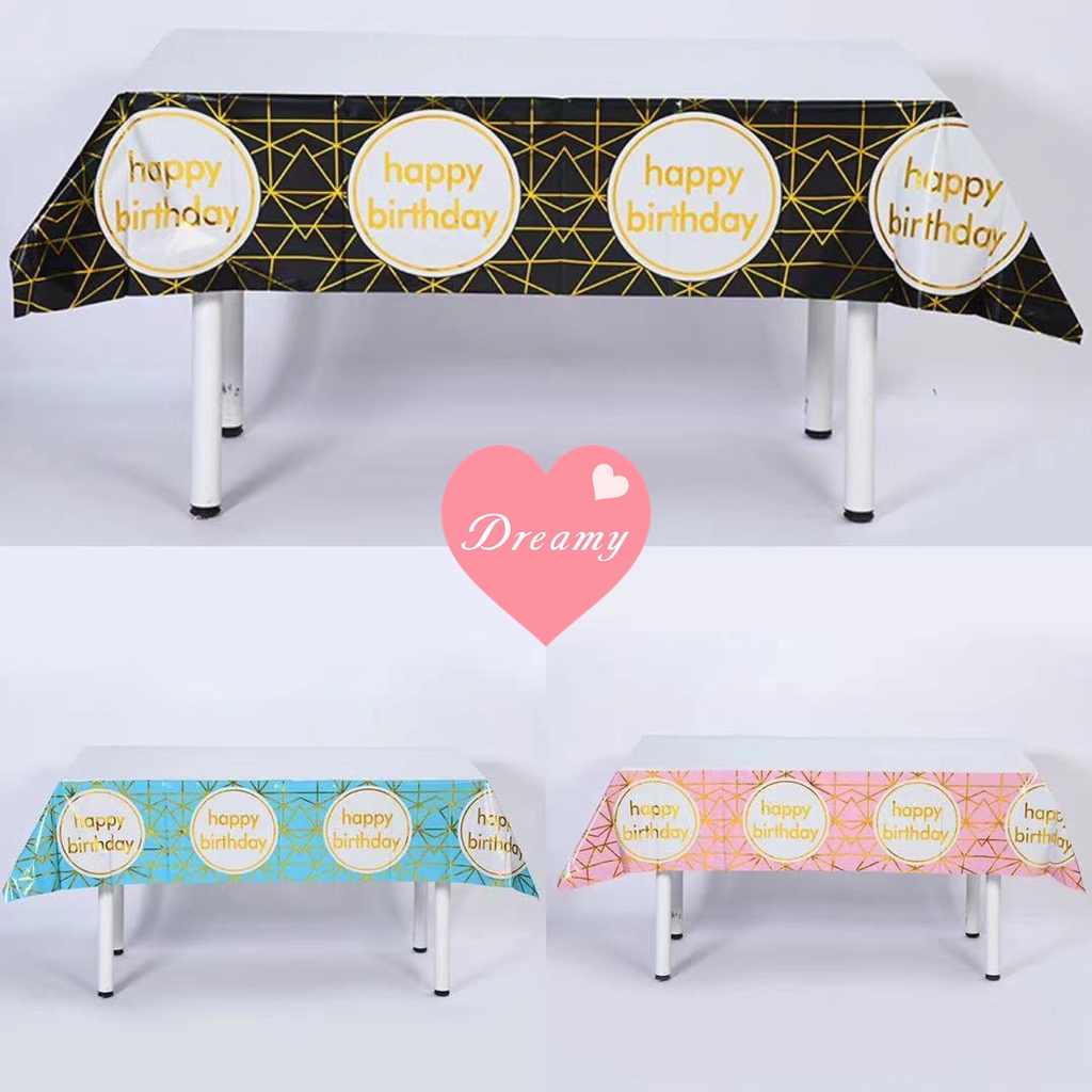 Dreamy happy birthday table cover birthday party decorations party