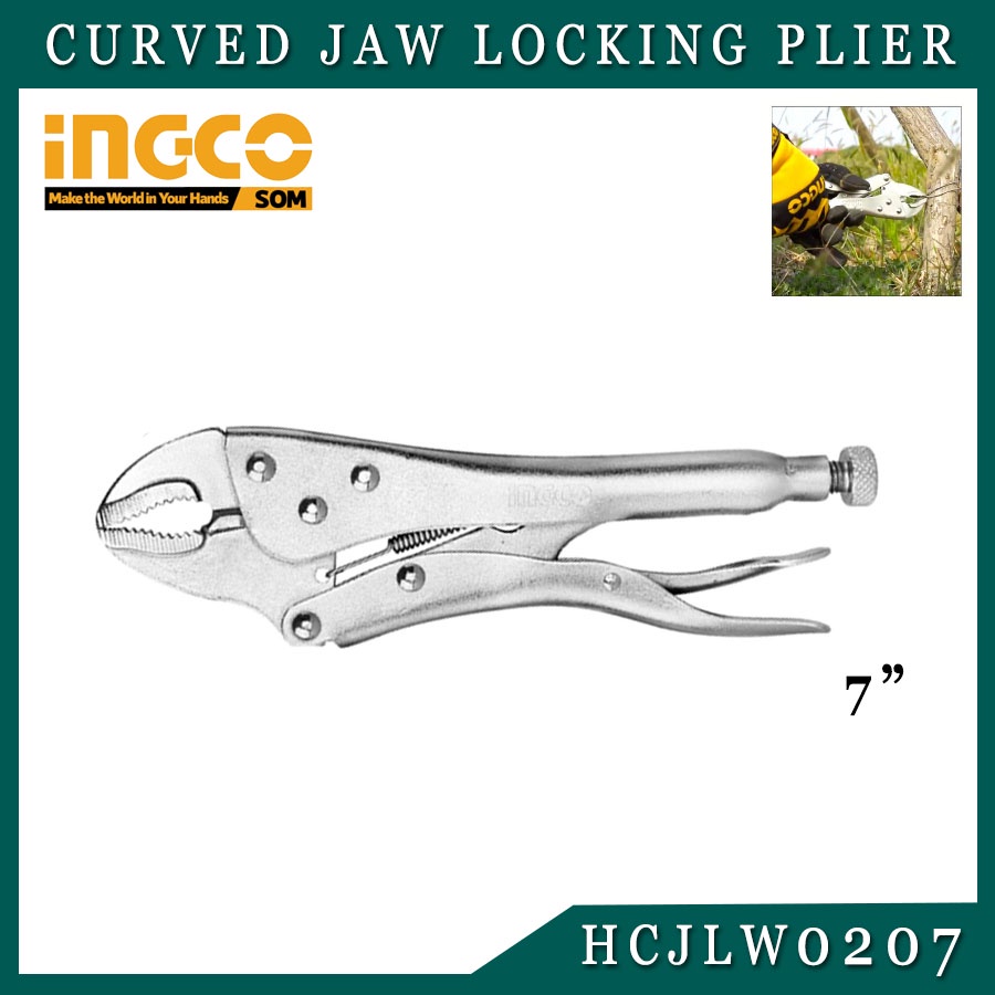 INGCO Curved jaw locking plier 7" (HCJLW0207) Shopee Philippines