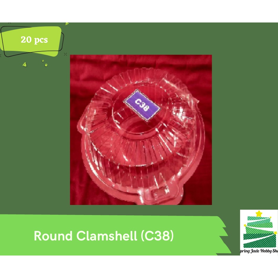 Spring Jade: C38 Round Clear Clamshell Plastic Container (20 pcs ...