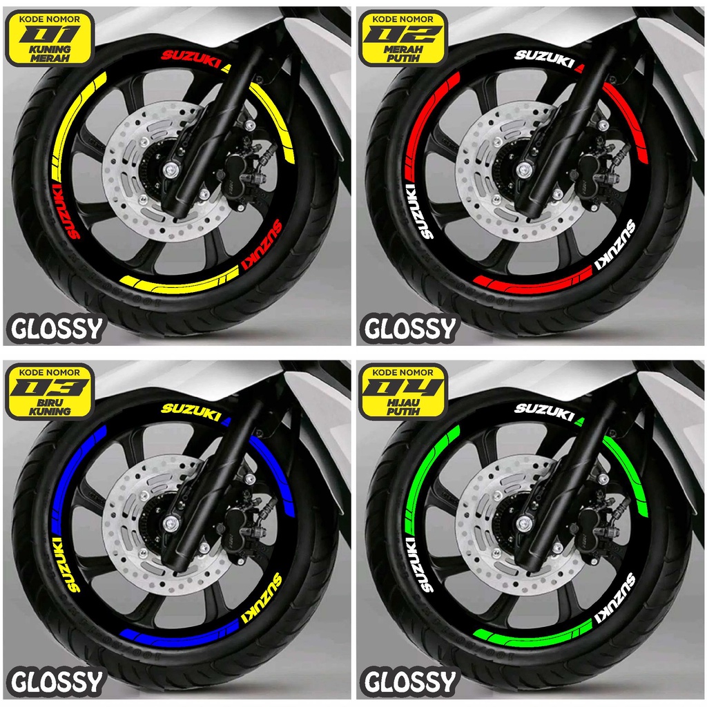 List of stickers for Suzuki Matic motorbike rims, All 14 inch rims, AR ...