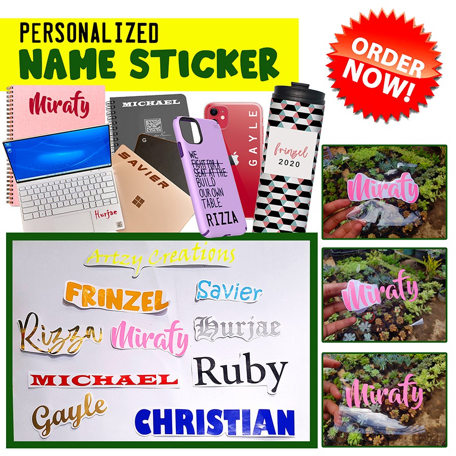 PERSONALIZED NAME STICKER (PVC VINYL) | Shopee Philippines