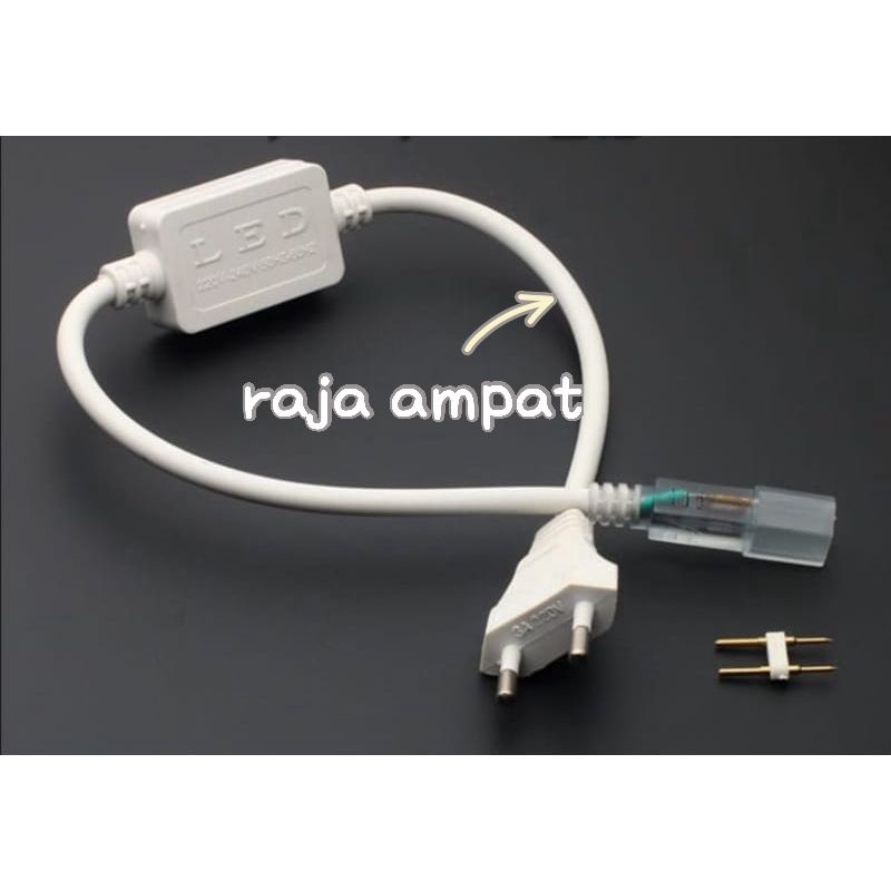 Light Strip Plug Socket 3528/5050 220V Hose Strip Light Adapter ...