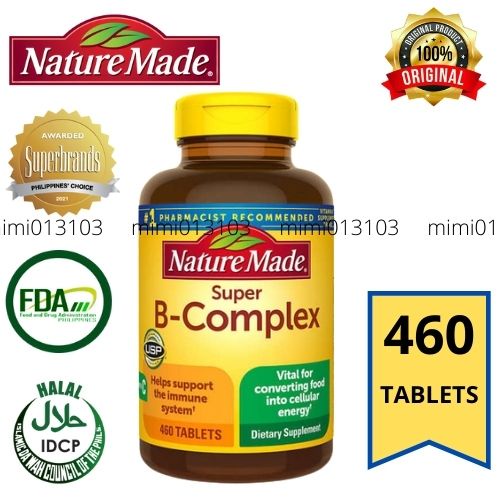 100% Authentic Nature Made Super B- Complex (460 Tablets) | Shopee ...