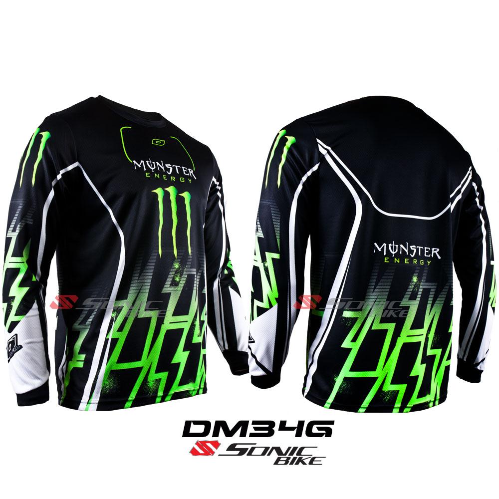 READY STOCK FREE RETURN MONSTER Downhill Cycling jersey Motocross DM34G NEW Racing Downhill Jerseys Cycling Jersey Mountain Bike Motorcycle Jerseys Motocross Sportwear Clothing Cycling Bicycle Outdoor...