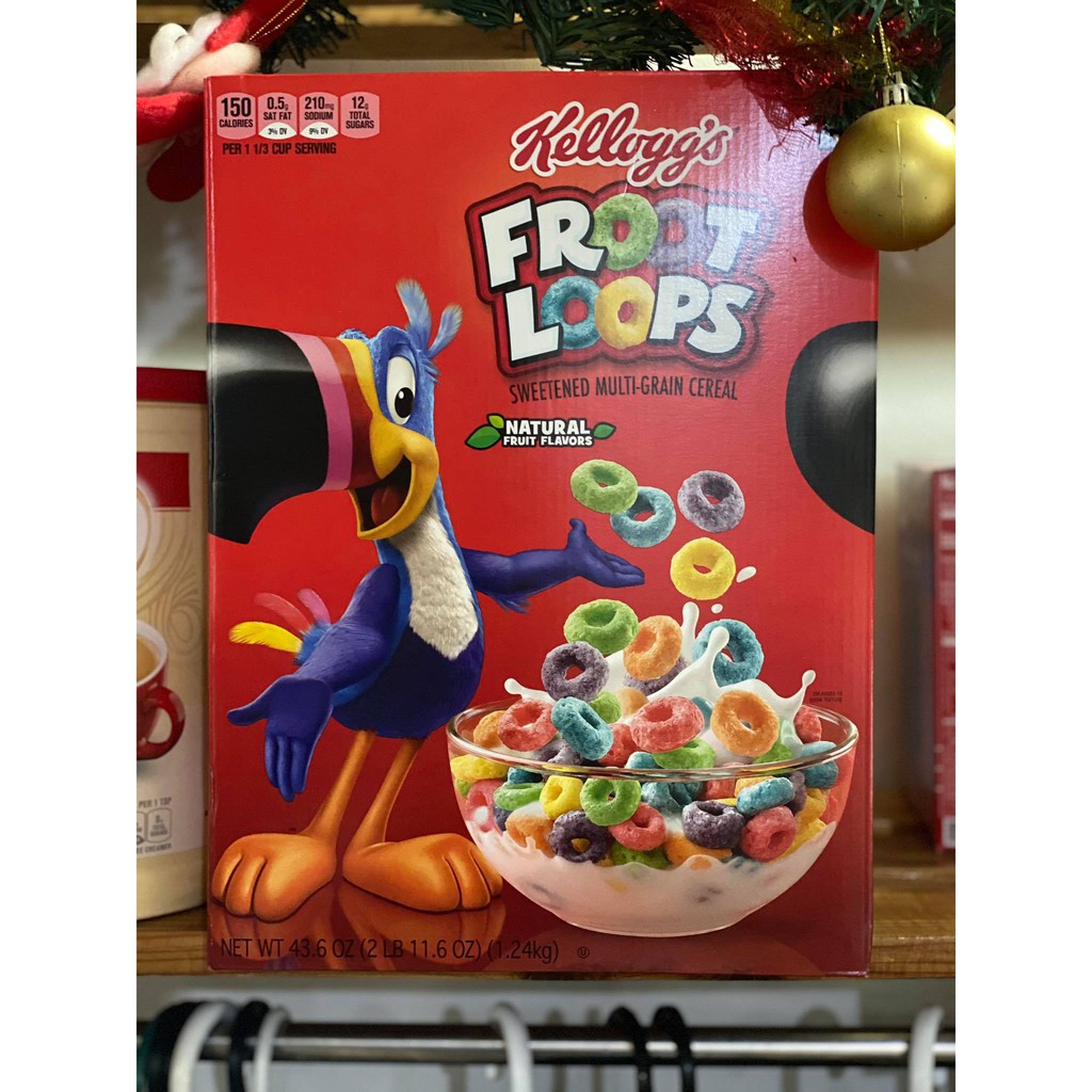 Froot Loops Cereal, Multi-Grain, Sweetened - 2 bags, 43.6 oz