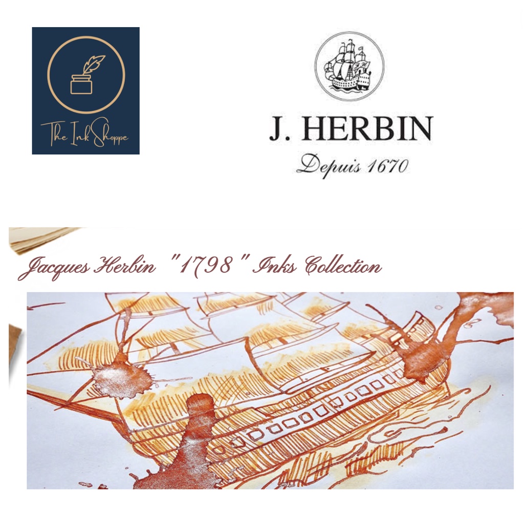 Jacques Herbin 1798 Ink Collection Fountain Pen Ink Sample (3ml ...