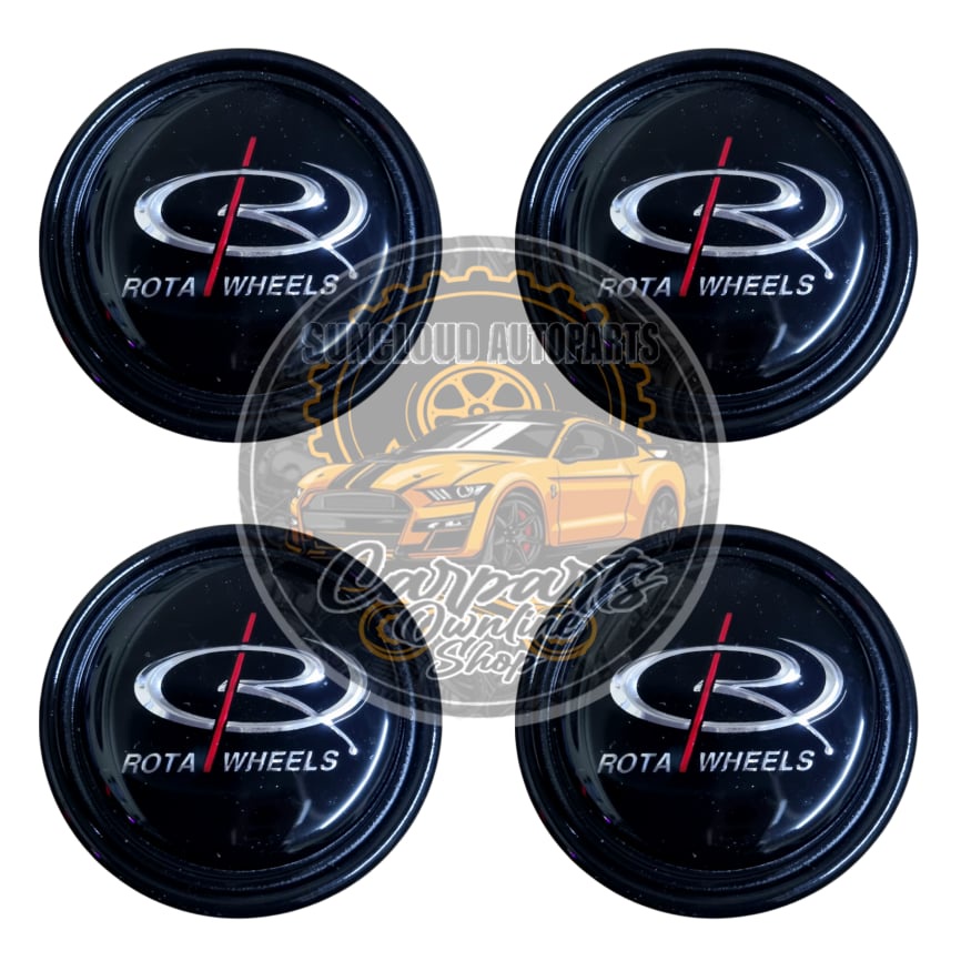 ROTA WHEELS CENTER CAP (ELEVATED) / 1 SET (4PCS.) | Shopee Philippines