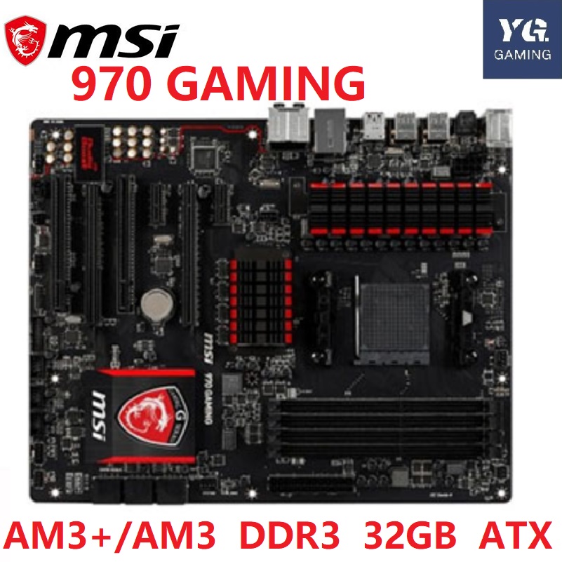 Socket AM3 AM3+ MSI 970 GAMING Motherboard DDR3 32GB USB2.0 USB3.0 970