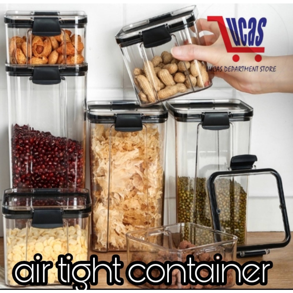 Clear Plastic Storage Container Multigrain Cereal Container Airtight