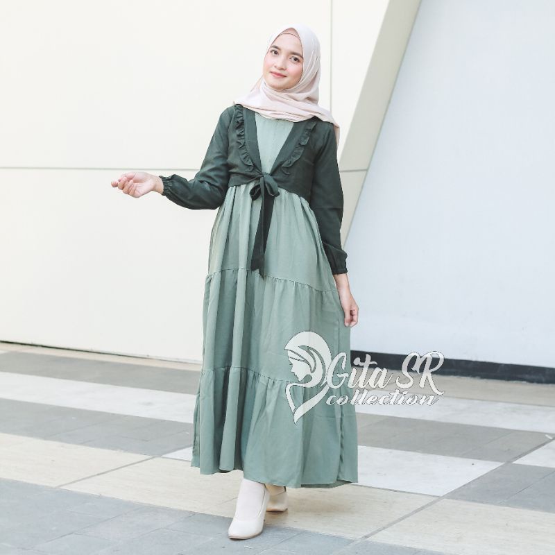 Hijab Robe Vest Loose 1st (10 Colors) | Shopee Philippines